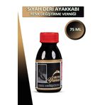 Dopar Bağcık + Altın Yunus Deri Ayakkabı Siyah Renk Değiştirici Bakım Boyası 75 ML Set