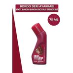 Dopar Bağcık + Nuri Leflef Bordo Deri Likit Ayakkabı Bakım Boyası Süngerli 75 ML Set