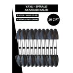 Dopar Comfy Siyah Yaylı Ayakkabı Kalıbı 10 Çift 39-44 Erkek Beden Siyah