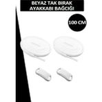Dopar Dopar Elastik Esnek Akıllı Kilit Tak Bırak Ayakkabı Bağcığı 100 cm - Beyaz