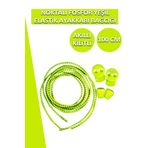 Dopar Lucky Fosfor Yeşil Akıllı Kilitli Ayakkabı Bağcığı Elastik Noktalı Bağcık 100 Cm