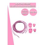 Dopar Pembe Elastik Esnek Ayakkabı Bağcığı Akıllı Kilitli Bağcık 100cm 1 Çift
