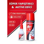 Dopar Quickstar Hızlı Yapıştırıcı 200ml Aktivator + 50gr Yapıştırıcı – Süper Güçlü Ahşap Metal Plastik