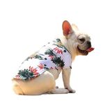 DOPI 1 Adet Evcil Hayvan Gömlekleri Hawaii Evcil Hayvan Köpek Polo Tişörtleri Hawaii Evcil Hayvan Giysileri Plaj Hindistan Cevizi Ağacı Baskılı Evcil Hayvan Yazlık Gömlek (M,Beyaz)
