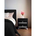 Doppia Linea Silver Komodin, İki Çekmeceli