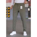 DOPPİO'N DENİM Erkek Çağla Yeşil Slim Fit Esnek Likralı Kumaş Pantolon