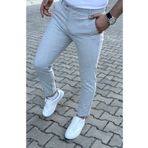 DOPPİO'N DENİM Erkek Gri Slim Fit Esnek Likralı Kumaş Pantolon