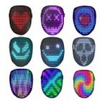 Doppler LED Maske Çok Renkli Led Işıklı Şarjlı Parti Maskesi Kablosuz Yılbaşı Düğün Eğlence