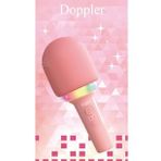 Doppler Rainbow Pembe Karaoke Mikrofonu Ledli Ses Değiştirme Özellikli Işıklı Yeni