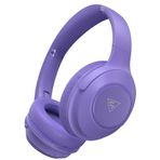 DOQAUS Kulak Üstü Bluetooth Kulaklık, 70 Saat Çalma Süresi, 3 EQ Modlu Kablosuz Bluetooth Kulaklık, HiFi Stereo Katlanabilir Bluetooth 5.3 Kablosuz Kulaklık, Seyahat/Ofis, Cep Telefonu/PC için Lila