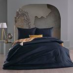 Doqu Home Artline Saten Siyah Çift Kişilik 200x220 cm Nevresim Takımı