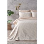Doqu Home Arya Tek King Size Yatak Örtüsü - Krem