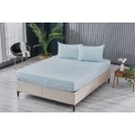 Doqu Home Colourful Fitted Çarşaf Çift King Size - Mavi - 180 x 200 + 35