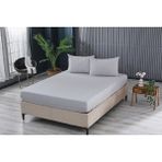Doqu Home Colourful Fitted Çarşaf Çift Kişilik - Gri - 160 x 200 + 35 cm