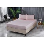 Doqu Home Colourful Fitted Çarşaf Çift Kişilik - Pudra - 160 x 200 + 35 cm
