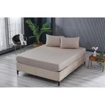 Doqu Home Colourful Fitted Çarşaf Tek Kişilik - Bej