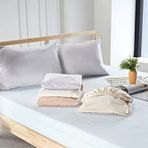 Doqu Home New Cotton Mavi Fitted Çift Kişilik Çarşaf