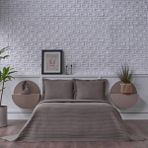 Doqu Home Otto Yatak Örtüsü Tek Kişilik - Koyu Gri - 180 x 240 cm