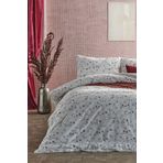 Doqu Home Ranforce Elegan Çift Kişilik Beyaz Nevresim Takımı