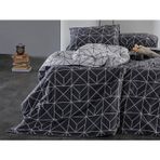 Doqu Home Ranforce Polka Çift Kişilik Antrasit 200x220 cm Nevresim Takımı