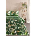 Doqu Home Saten Nevresim Takımı Rose Glow Çift Kişilik - Yeşil - 200 x 220 cm