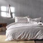 DOQU HOME Tek Kişilik Nevresim Takımı Carla - Açık Gri