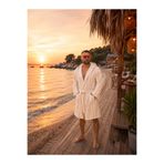 DORA COLLECTİON MUĞLA Çizgili müslin bornoz