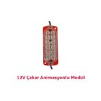 Dora Led 12 Volt Kırmızı 2.4 Watt Animasyonlu Çakar Modül 12 Ledli