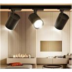 Dora Led 3 Adet Siyah-Beyaz 6000-6500K 30W Ray Spot +1m Raylı Mağaza ve Vitrin Armatürü