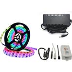 Dora Led WS2811 ARGB Pixel Şerit LED 5m Ses ve Müzik Duyarli Bluetooth Kontrol sp107E+adaptör