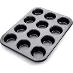 Dora Shopping 12’ Muffin Cupcake Fırın Tepsisi – Yapışmaz Metal Kek Kalıbı, 12 Gözlü Muffin Kabı, Cup Cake Pişirme - Standart