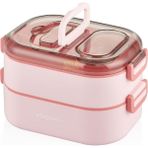 Dora Shopping Bento 1000ML Lunchbox Çift Katlı 3 Bölmeli Sefer Tası Yemek Kutusu (Lacivert) - Standart
