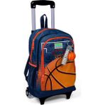 Dora Shopping Işıklı Tekerlekli Turuncu Lacivert Basketbol Çekçek Çantası - Erkek - Standart