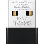 Dora Shopping MA14N | AX300 Mbps Nano USB Wi‑fi 6 Adaptör | Kolay Kurulum | Windows & Linux Uyumlu | Tak‑çalıştır - Standart