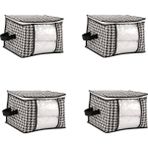 Dora Shopping Orta Boy Lüks Pencereli Kazak-Pike-Battaniye Hurcu Dolap Düzenleyici Hurç 40 x 30 x 30 cm - 4 Adet ( - Standart