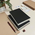 Dora Shopping Özel Kraft Kapaklı A5 Çizgisiz Defter - 180 Derece Açılabilir, Sırtı DIKIŞLI,%100 El Işçiliği, Için - Standart