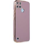 Dora Shopping Realme C25Y Için Kılıf Olive Plated Lila [realme C25Y ile Uyumlu Kılıf - Lila]