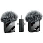 Dora Shopping Wireless Microphone Kablosuz Yaka Mikrofonu Video Youtube Tiktok Canlı Stüdyo Mikrofon (F11-2 Tüylü