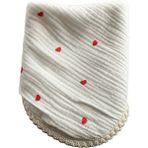 Doray Organic Çok Amaçlı Mama Önlüğü / Müslin Önlük / Omuz Bezi - Kalp Desenli Dry - 148 - 0 - 4 Yaş - Kırmızı