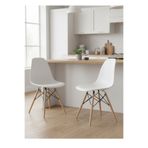 Dorcia Home 2 Adet Mona Beyaz Eames Sandalye Cafe Balkon Mutfak Sandalyesi