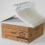 Dorcia Home Ahşap Görünümlü Plastik A Kalite 30 Adet Beyaz Askı