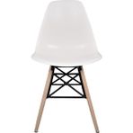 Dorcia Home Beyaz Eames Plastik Kafesli Sandalye - 2 Adet - Cafe Balkon Mutfak Sandalyesi