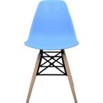Dorcia Home Eames Plastik Kafesli Sandalye - Cafe Balkon Mutfak Sandalyesi - Mavi