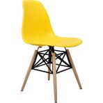 Dorcia Home Eames Plastik Kafesli Sandalye - Cafe Balkon Mutfak Sandalyesi - Sarı