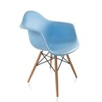 Dorcia Home Kolçaklı Mavi Eames Sandalye - Cafe Balkon Mutfak Sandalyesi
