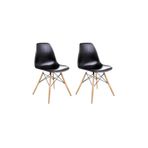 Dorcia Home Siyah Eames Sandalye 2 Adet Cafe Balkon Mutfak Sandalyesi