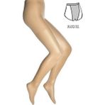 Dore Burnu Şeffaf Fit 15 Külotlu Kadın Çorap - Büyük Beden - XL - Ten