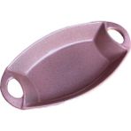 Dore Voir Oval Fırın Kabı Dış Döküm Iç Seramik-pembe
