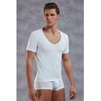 Doreanse 2820 Modal Derin V Yaka Kısa Kol Lacivert Erkek T-shirt