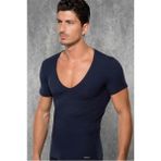 Doreanse 2820 Yırtık Yaka Turkuaz Erkek T-shirt